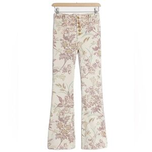 Pilcro Anthropology Ultra High Rise Floral Bootcut Jeans Size 27